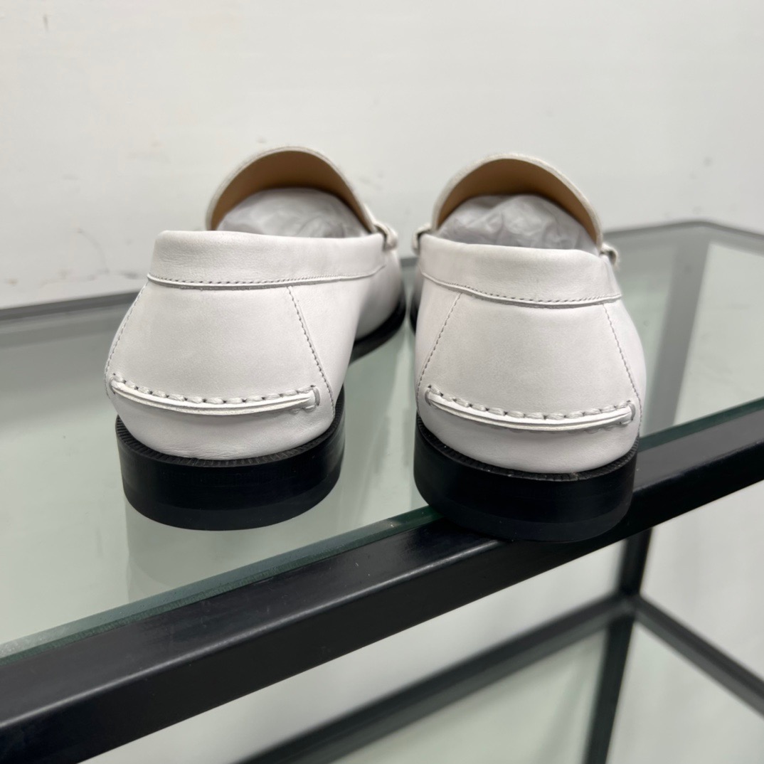 GIÀY GUCCI GG LEATHER  LOGO LOAFER SHOES