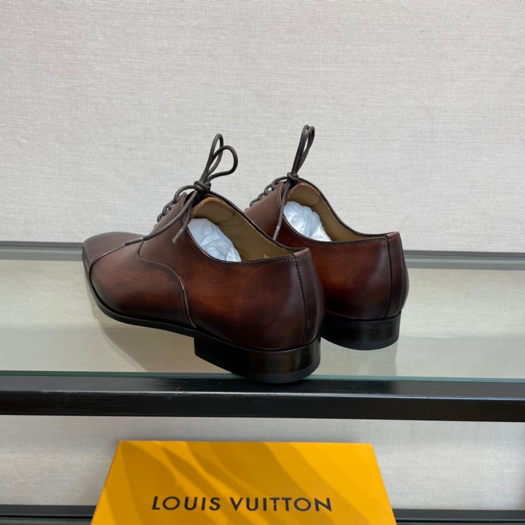 GIÀY LOUIS VUITTON BROWN LEATHER BROGUES SHOES