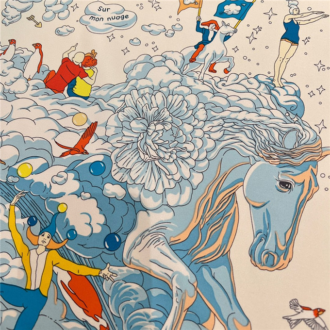 KHĂN Hermes Le Horse Silk scarf