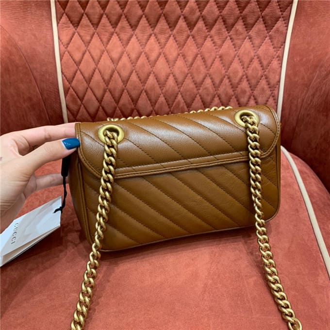 TÚI Gucci Marmont small matelasse shoulder bag brown Top Quality
