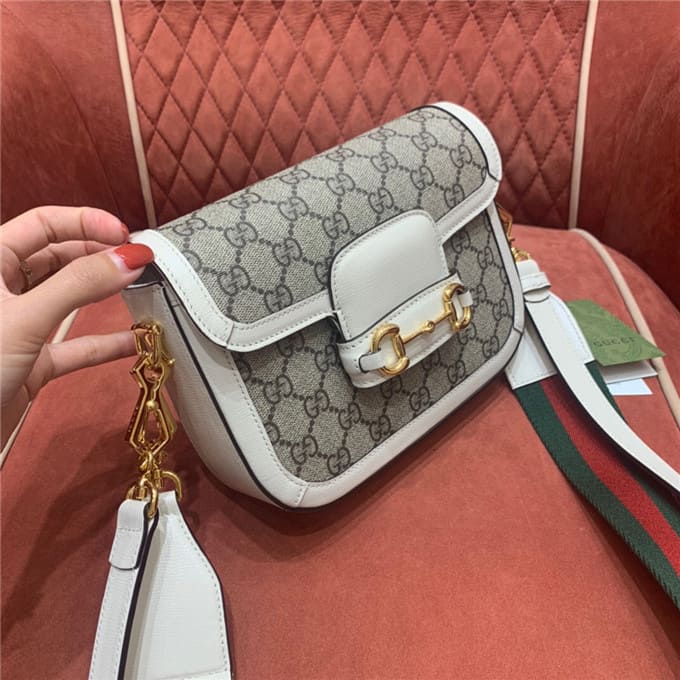 TÚI Gucci Horsebit 1955 bag white Top Quality