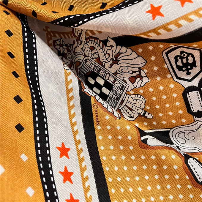 KHĂN Hermes Harnais De Cour Logo scarf