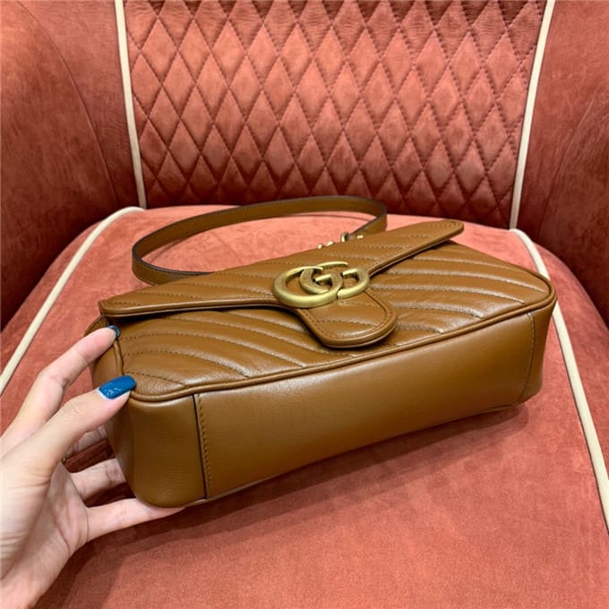 TÚI Gucci Marmont small matelasse shoulder bag brown Top Quality