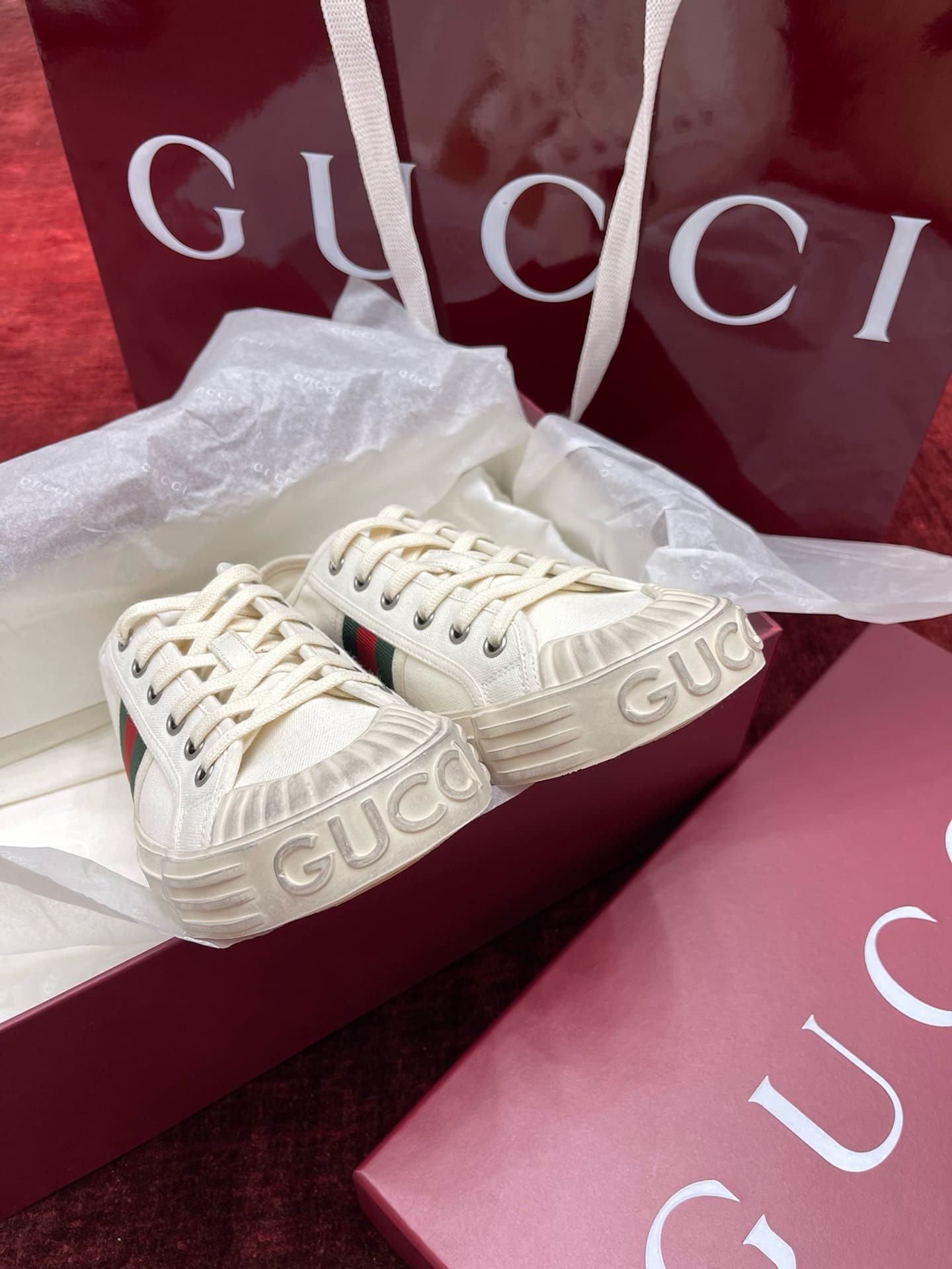 GIÀY GUCCI GG SNEAKER UNISEX HIGH TOP QUALITY SHOES AAA