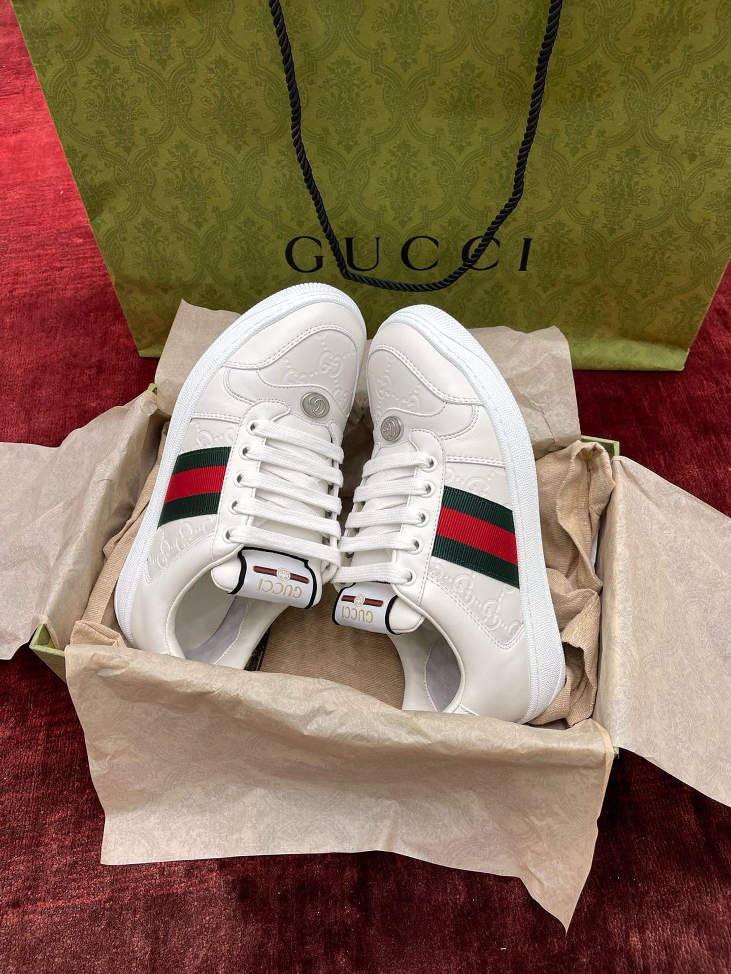 GIÀY GUCCI SCREENER UNISEX HIGH TOP QUALITY SHOES AAA