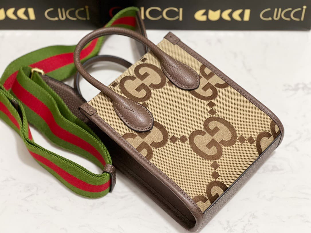 TÚI Gucci GG mini Jumbo Tote Bag brown Top Quality