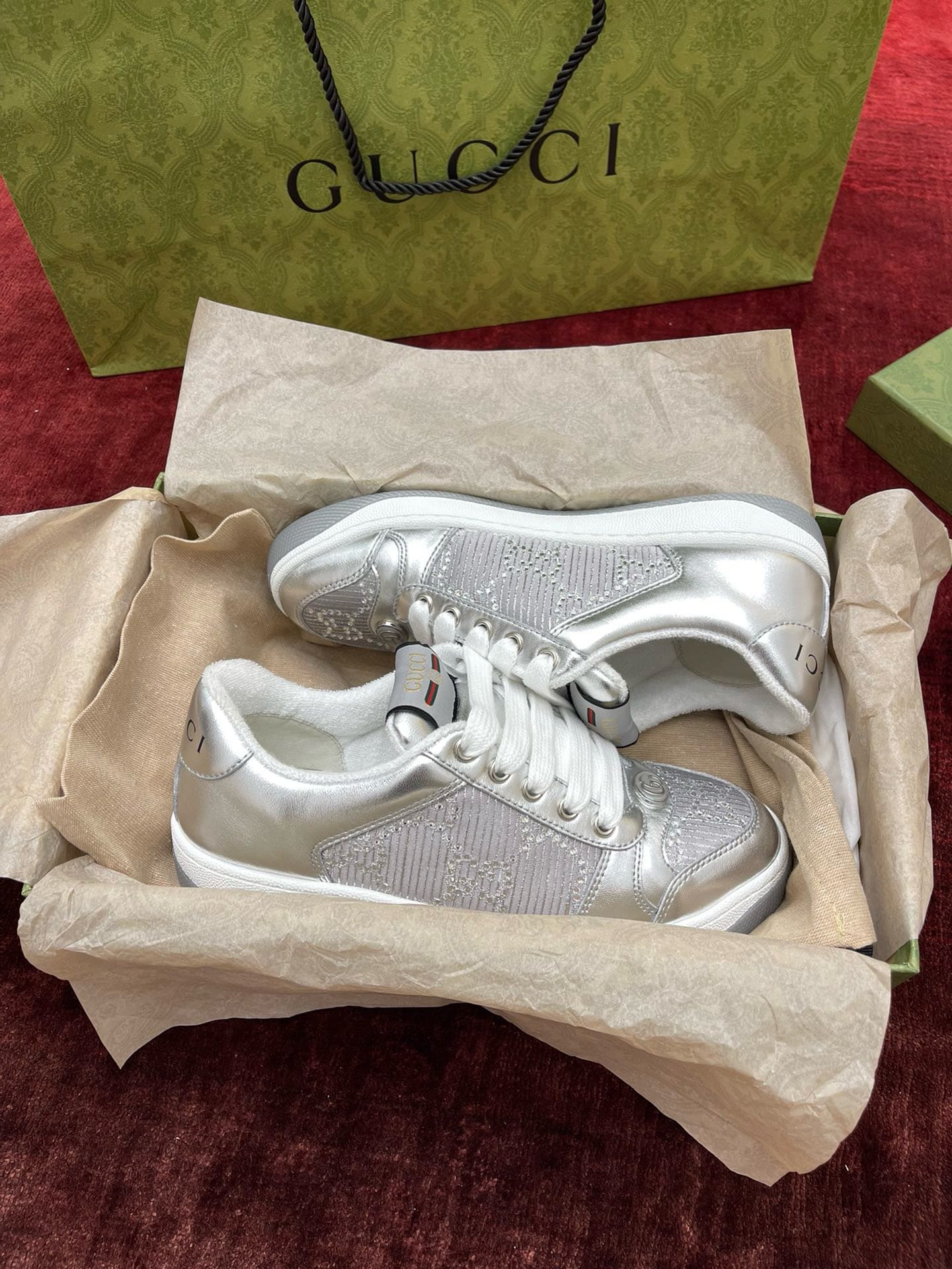 GIÀY GUCCI SCREENER UNISEX HIGH TOP QUALITY SHOES AAA