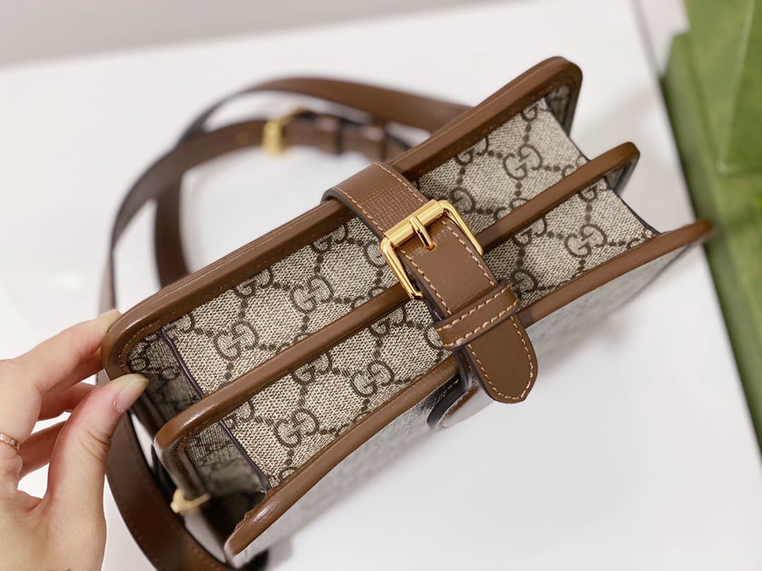 TÚI Gucci GG mini Supreme messenger bag brown Top Quality