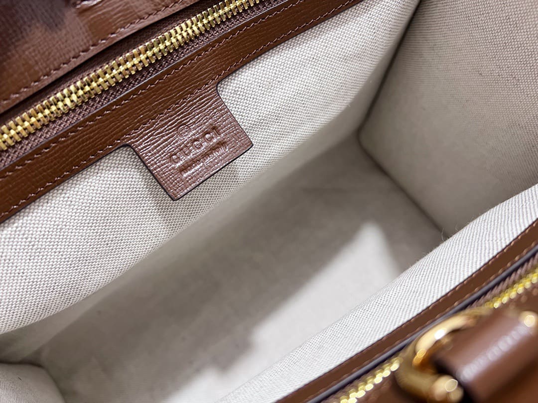 TÚI Gucci GG small tote bag brown Top Quality