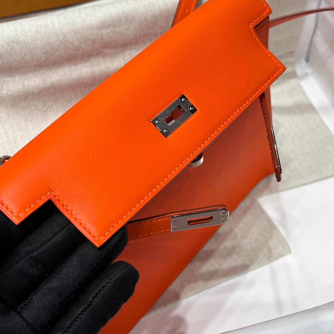 TÚI HERMES Kelly Danse Orange Handmade khâu tay 22CM(giá liên hệ)