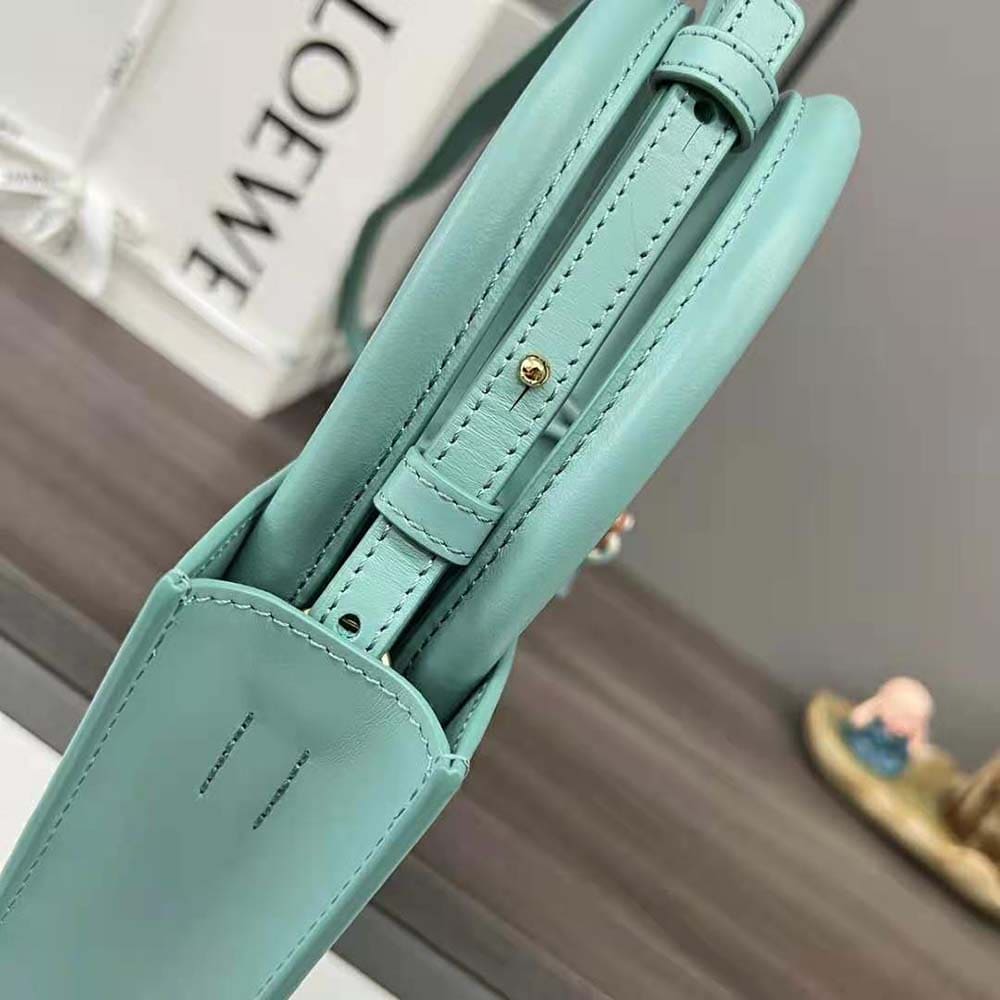 TÚI LOEWE Tote Standard A5 bằng da bê màu xanh nước biển