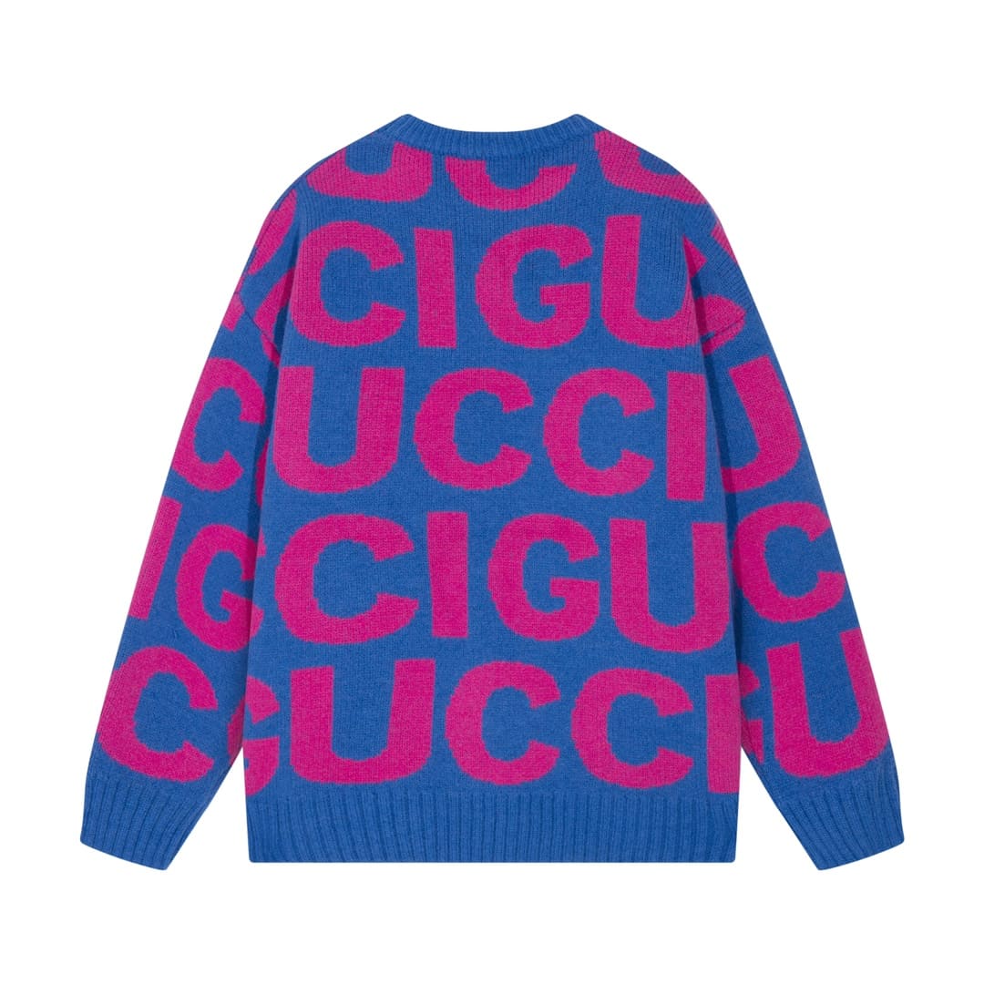 ÁO Gucci GG Sewing Pink Sweater Unisex