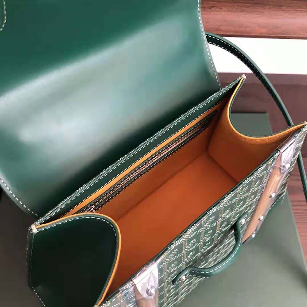 TÚI Goyard Women Sac Saïgon PM in Toile Goyardine & Clamecy Calfskin-Brown