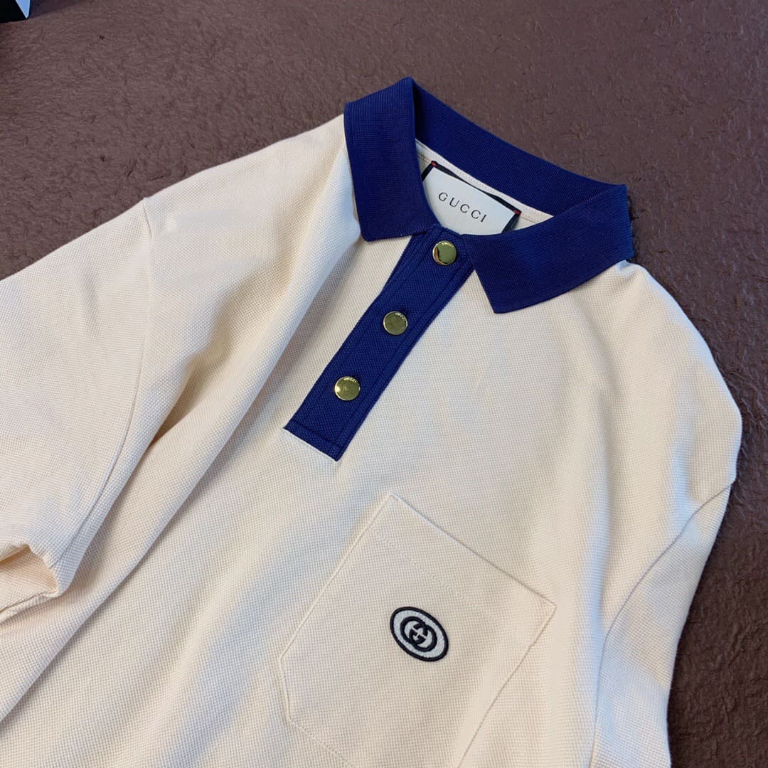 ÁO GUCCI GG POLO SHIRT MÀU TRẮNG UNISEX