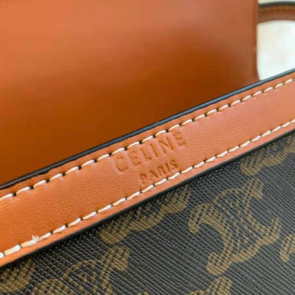 TÚI Celine Women Triomphe Saddle Bag in Triomphe Canvas