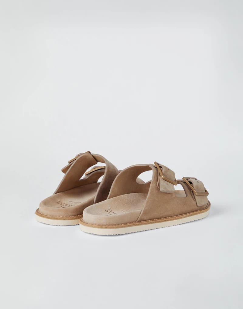 DÉP SLIDE BRUNELLO CUCINELLI SUEDE SHOES AAA DA LỘN