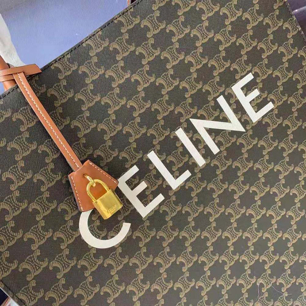 TÚI Celine Women Vertical Cabas in Triomphe Canvas