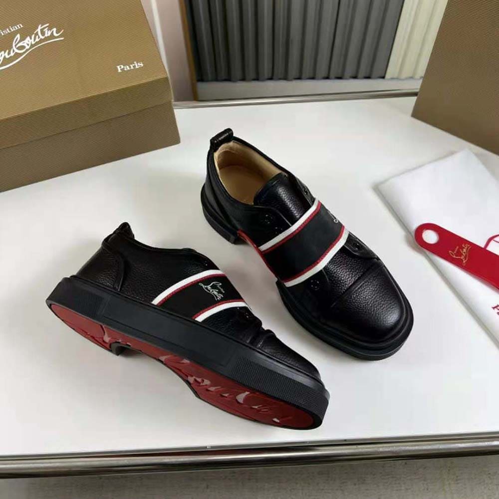 GIÀY CHRISTIAN LOUBOUTIN Men Adolescenza Sneakers-Black TOP QUALITY SHOES AAA
