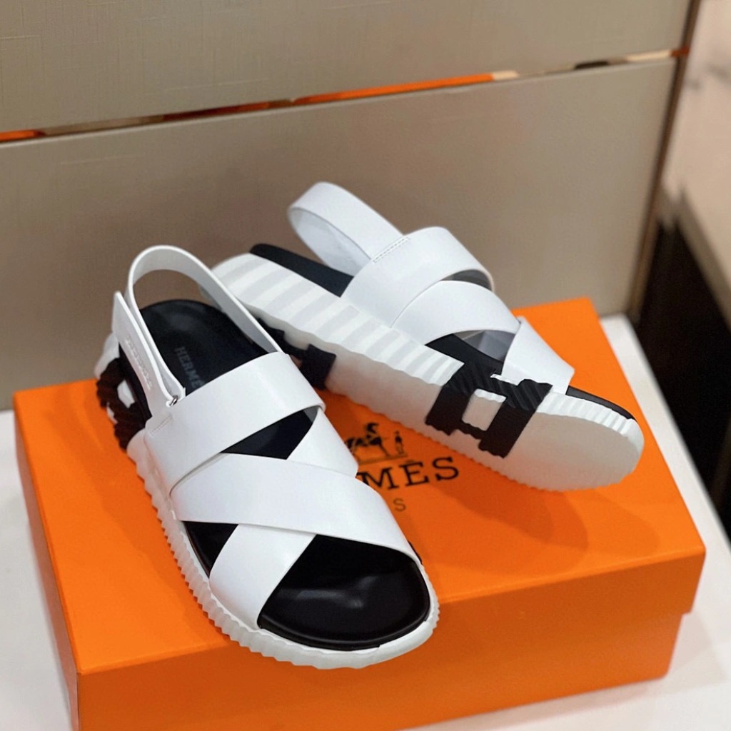 DÉP HERMES Electric sandal White