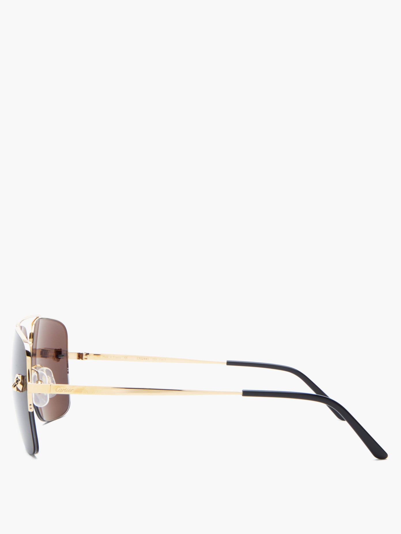 CARTIER EYEWEAR Panthère aviator metal sunglasses