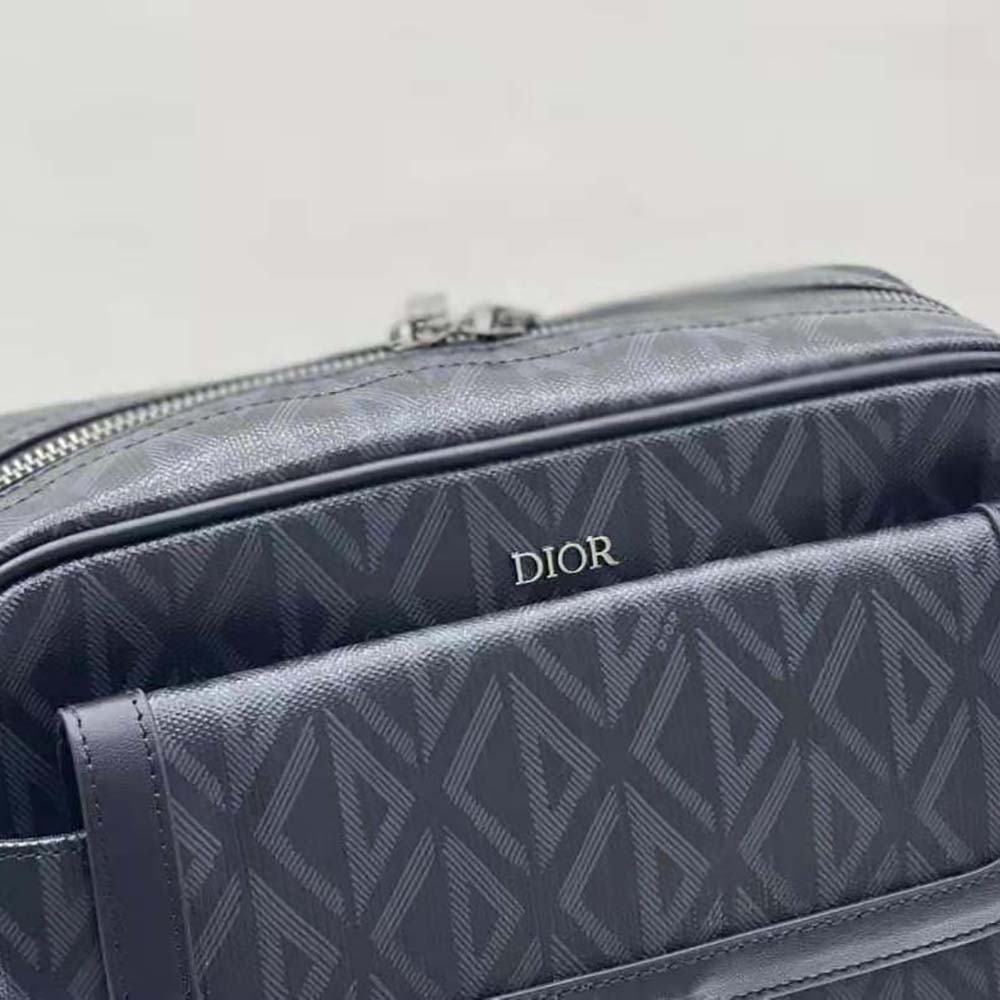 TÚI DIOR Messenger Pouch Dior Gray CD Diamond Canvas and Smooth Calfskin