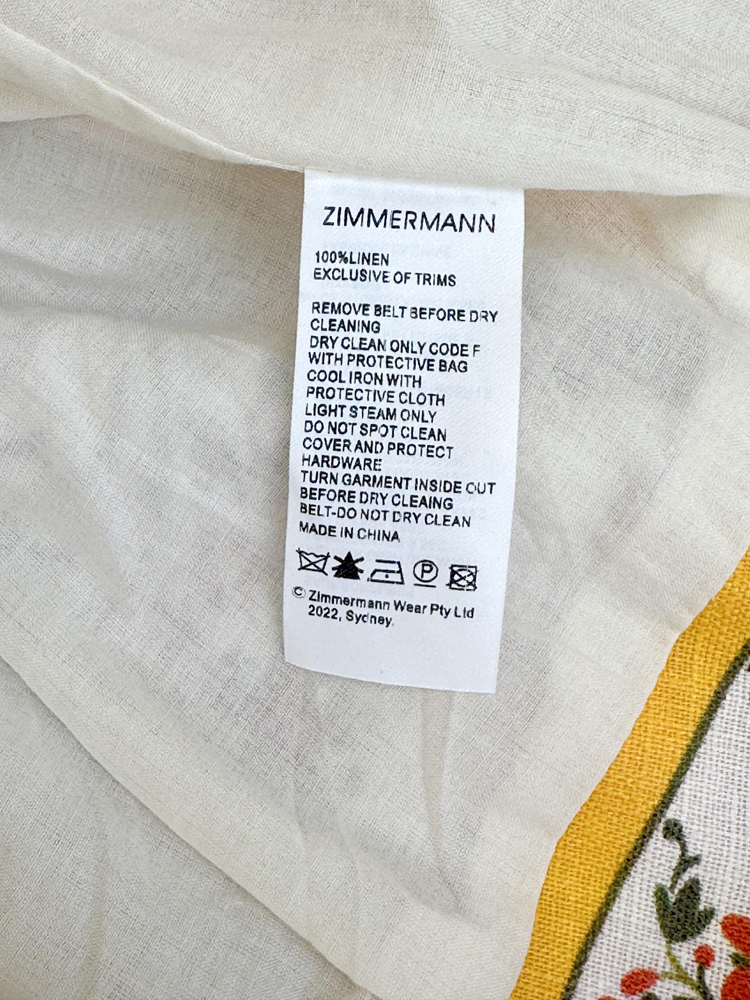 QUẦN ZIMMERMANN Flower Vintage Dress