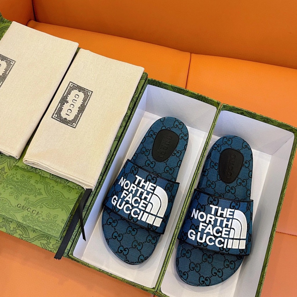 DÉP GUCCI GG THE NORTH FACE CANVAS UNISEX SLIPPER