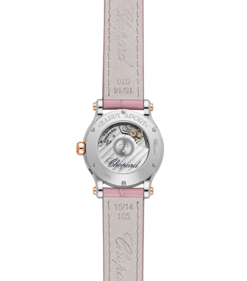 Đồng hồ CHOPARD Rose Gold Happy Sport Automatic 30mm mặt số màu hồng xà cừ