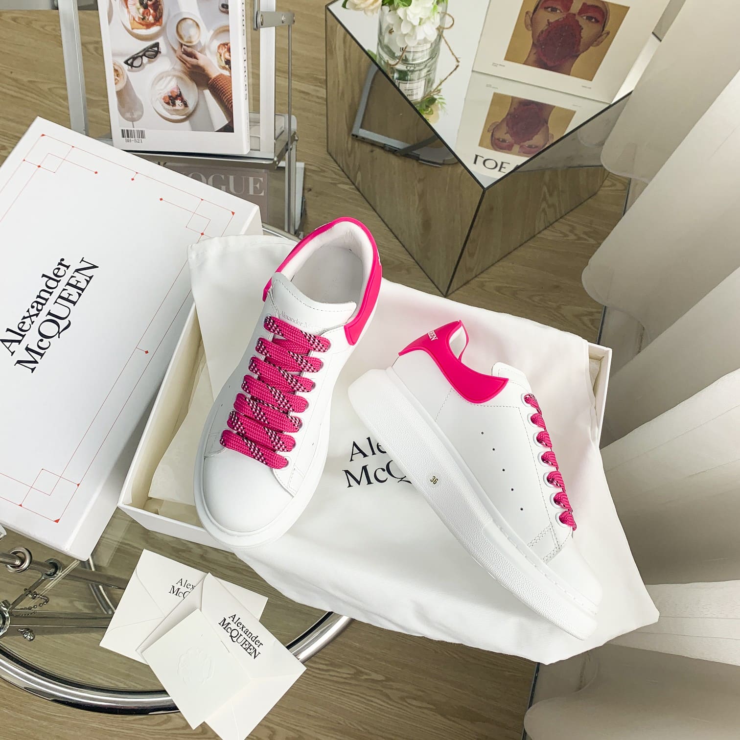 GIÀY ALEXANDER MCQUEEN SNEAKERS SHOES AAA UNISEX NAM VÀ NỮ DA BÊ HẢO HẠNG
