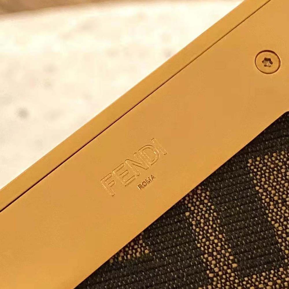 TÚI FENDI Women By the Way Regular Leather Boston Bag-Brown