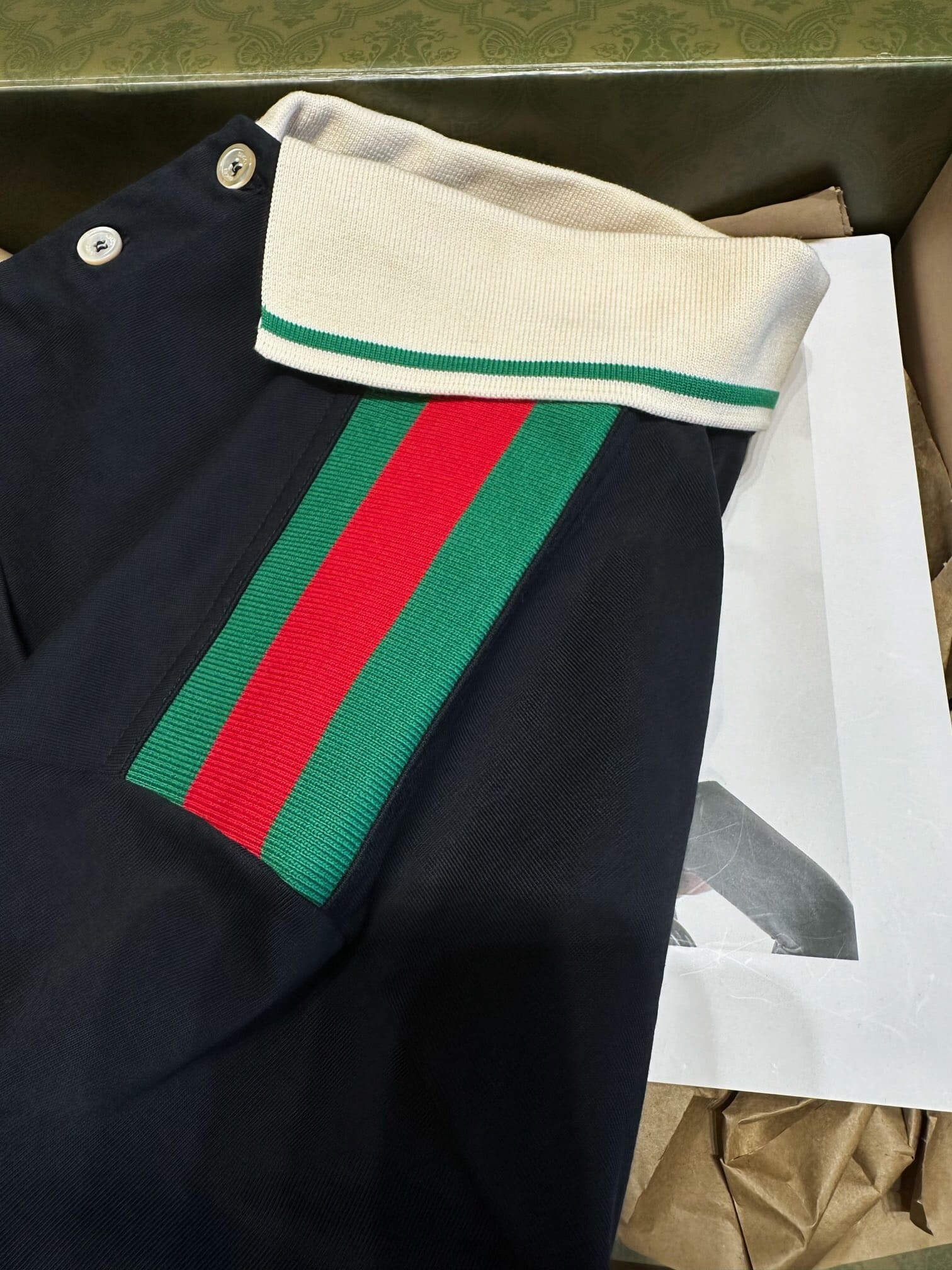 ÁO GUCCI GG POLO SHIRT MÀU ĐEN UNISEX
