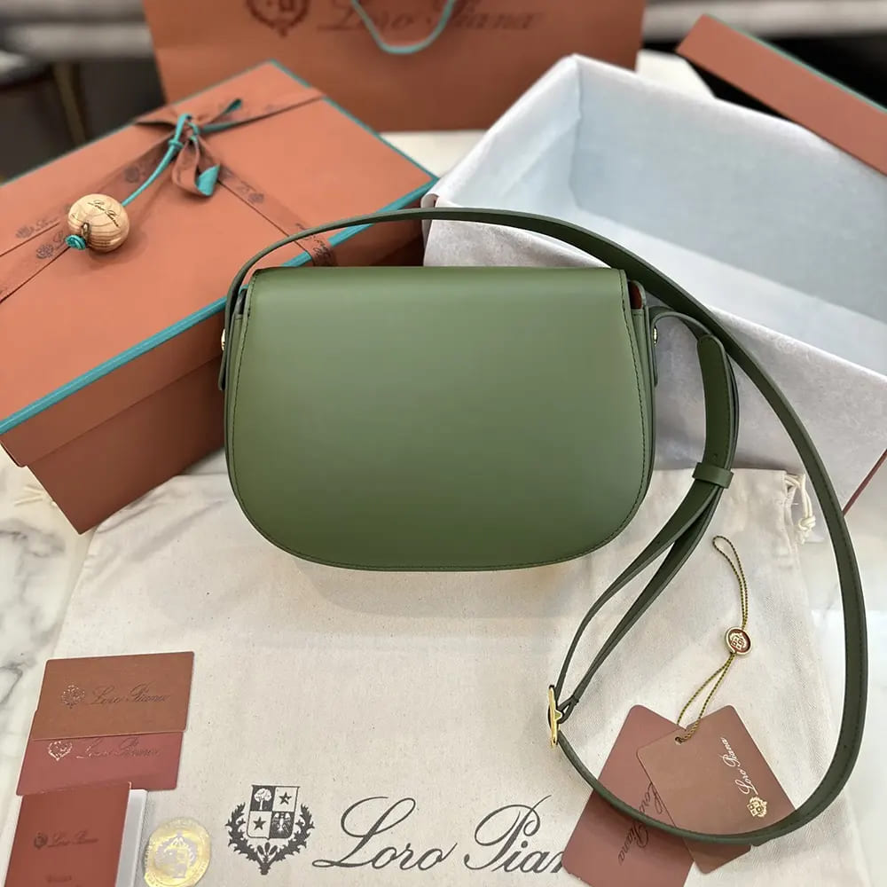 TÚI LORO PIANA Women Mini Ghiera Bag-Dark Green