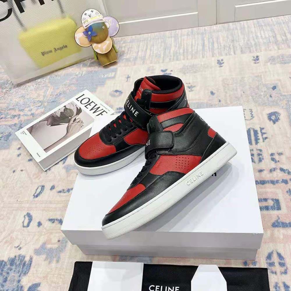 GIÀY CELINE High Sneaker with Scratch in Calfskin-Black