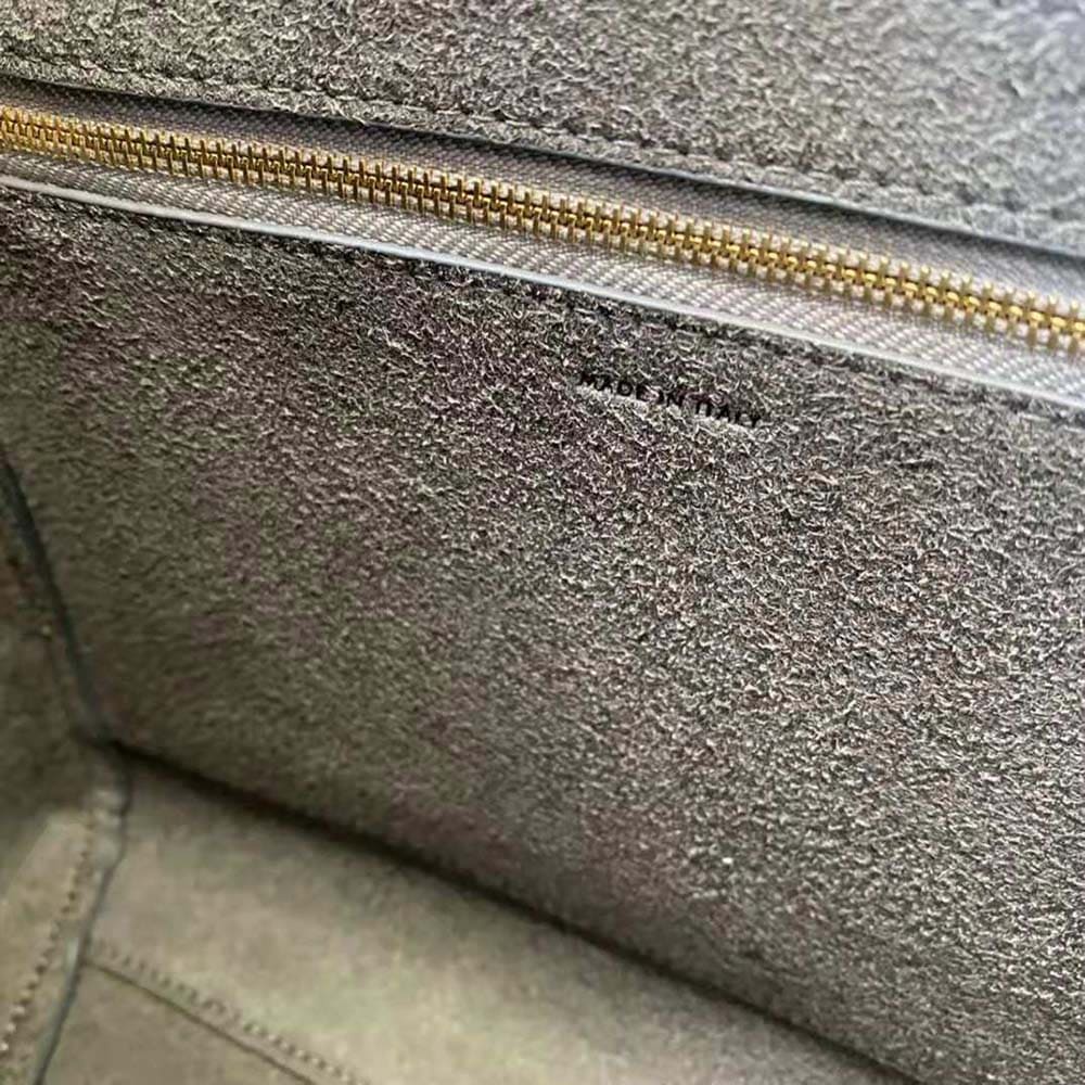 TÚI Celine Women Sangle Bucket Bag in Soft Grained Calfskin-Silver