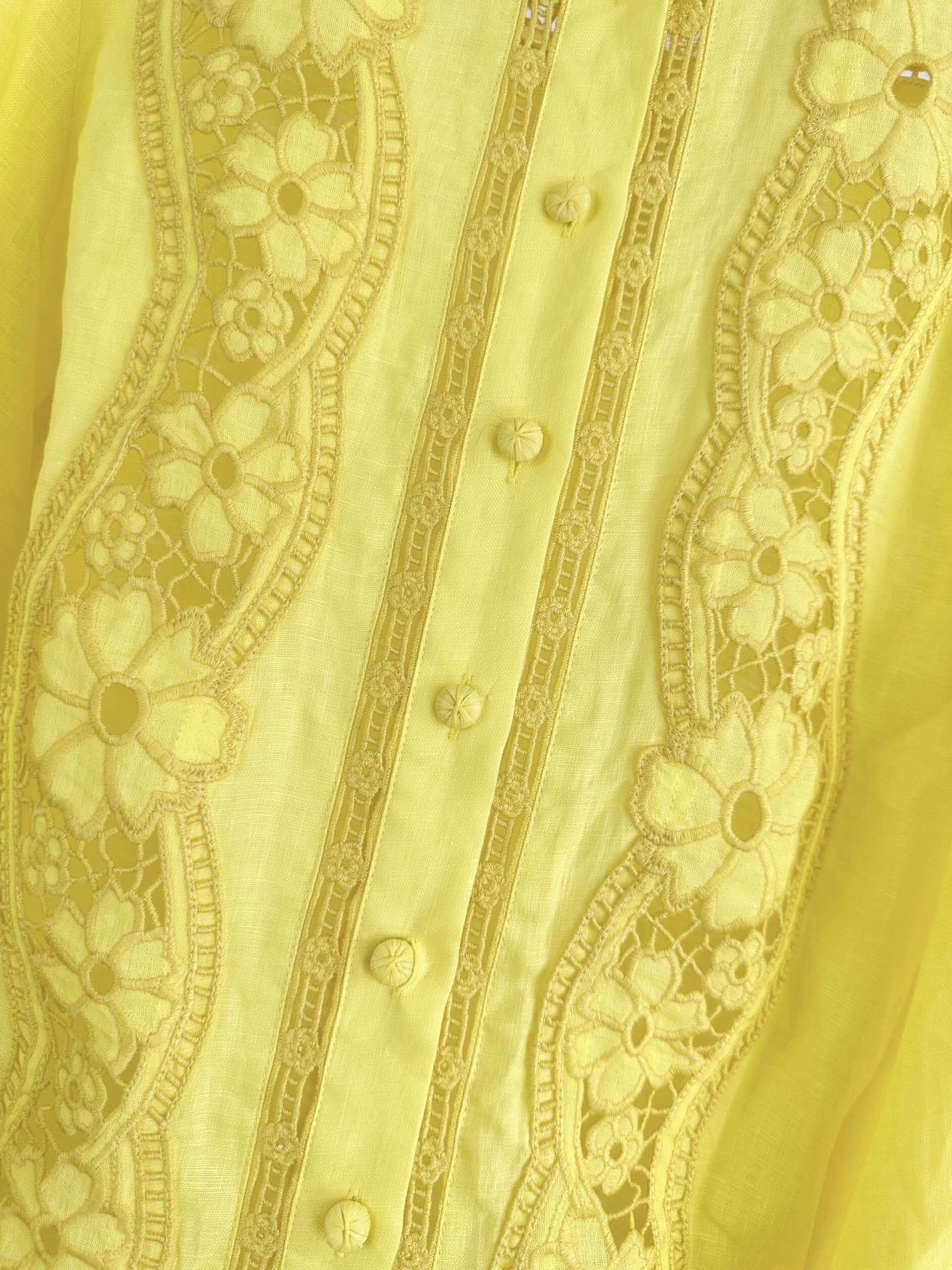 ÁO ZIMMERMANN Vintage Flower Yellow Dress High Classy