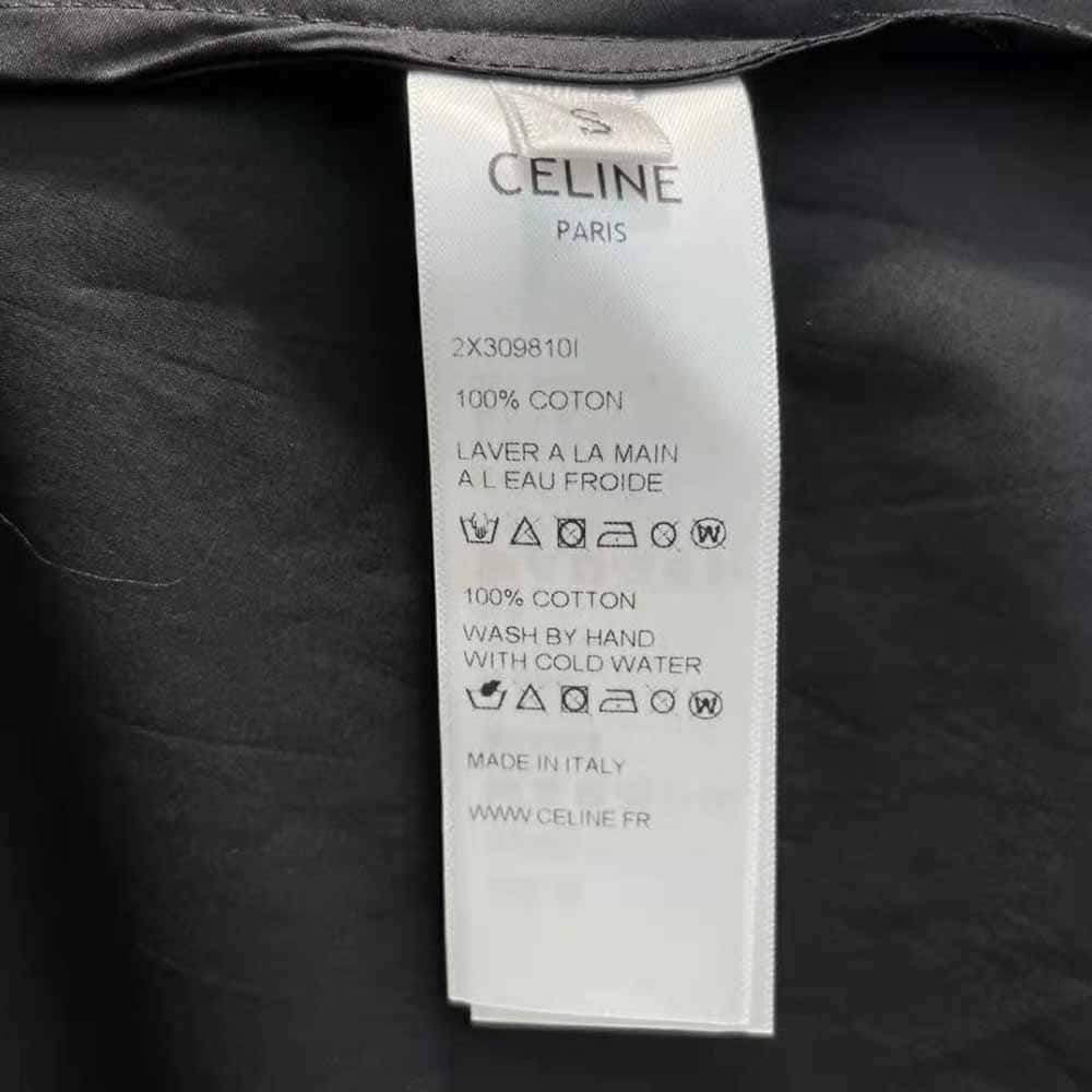 Váy Celine Women Safari Dress in Cotton Poplin-Black