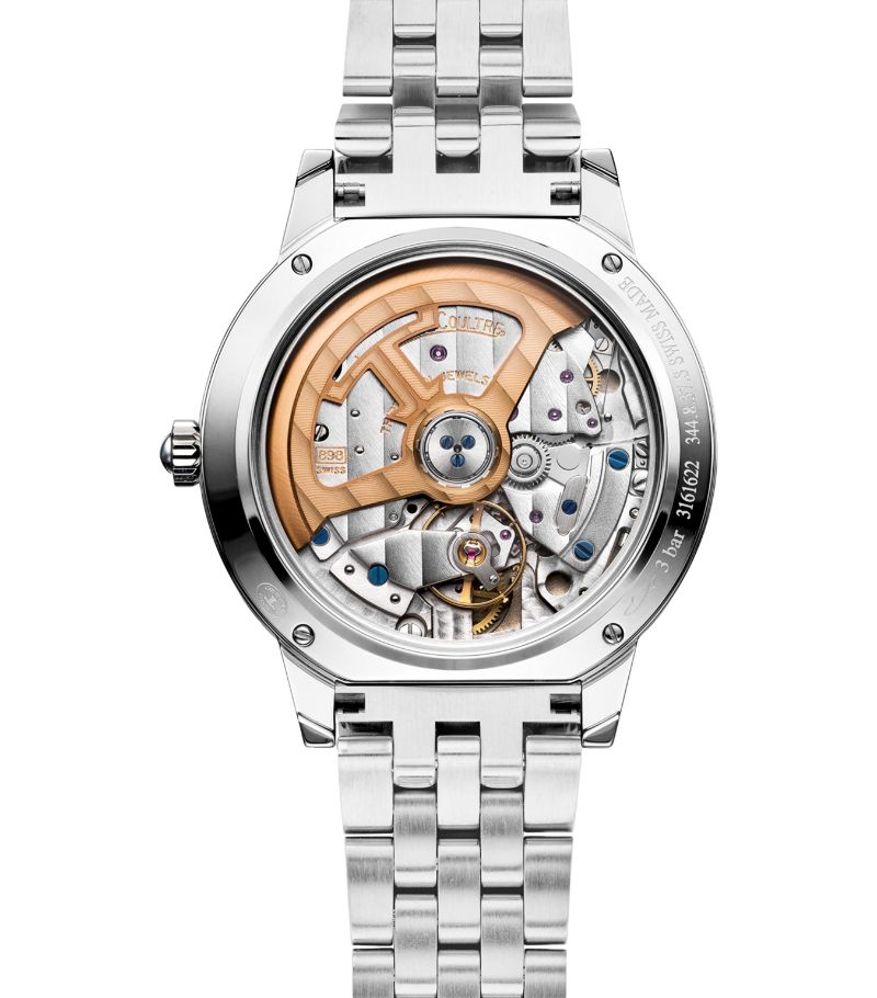 Đồng hồ JAEGER-LECOULTRE Stainless Steel and Diamond Rendez-Vous Night & Day 34mm mặt số màu trắng