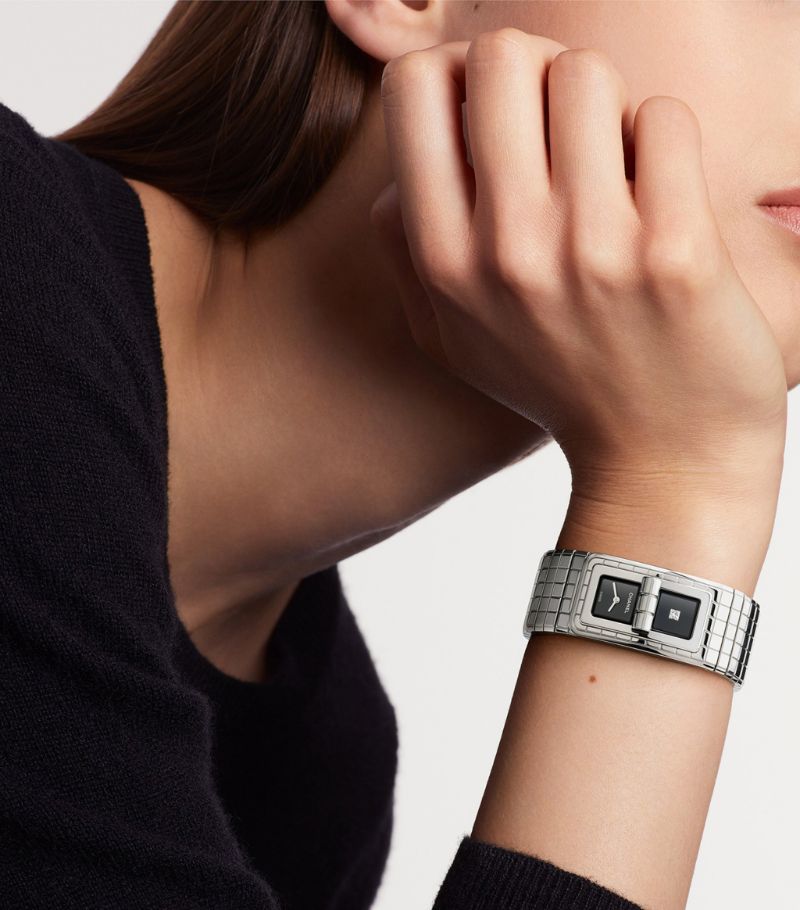 Đồng hồ CHANEL Stainless Steel and Diamond CODE COCO 38.1mm mặt số màu trắng