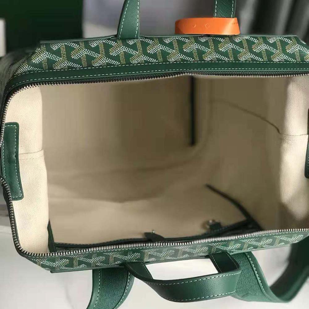 TÚI Goyard Women Sac A Dos Cisalpin in Goyardine Canvas & Chevroches Calfskin-Green