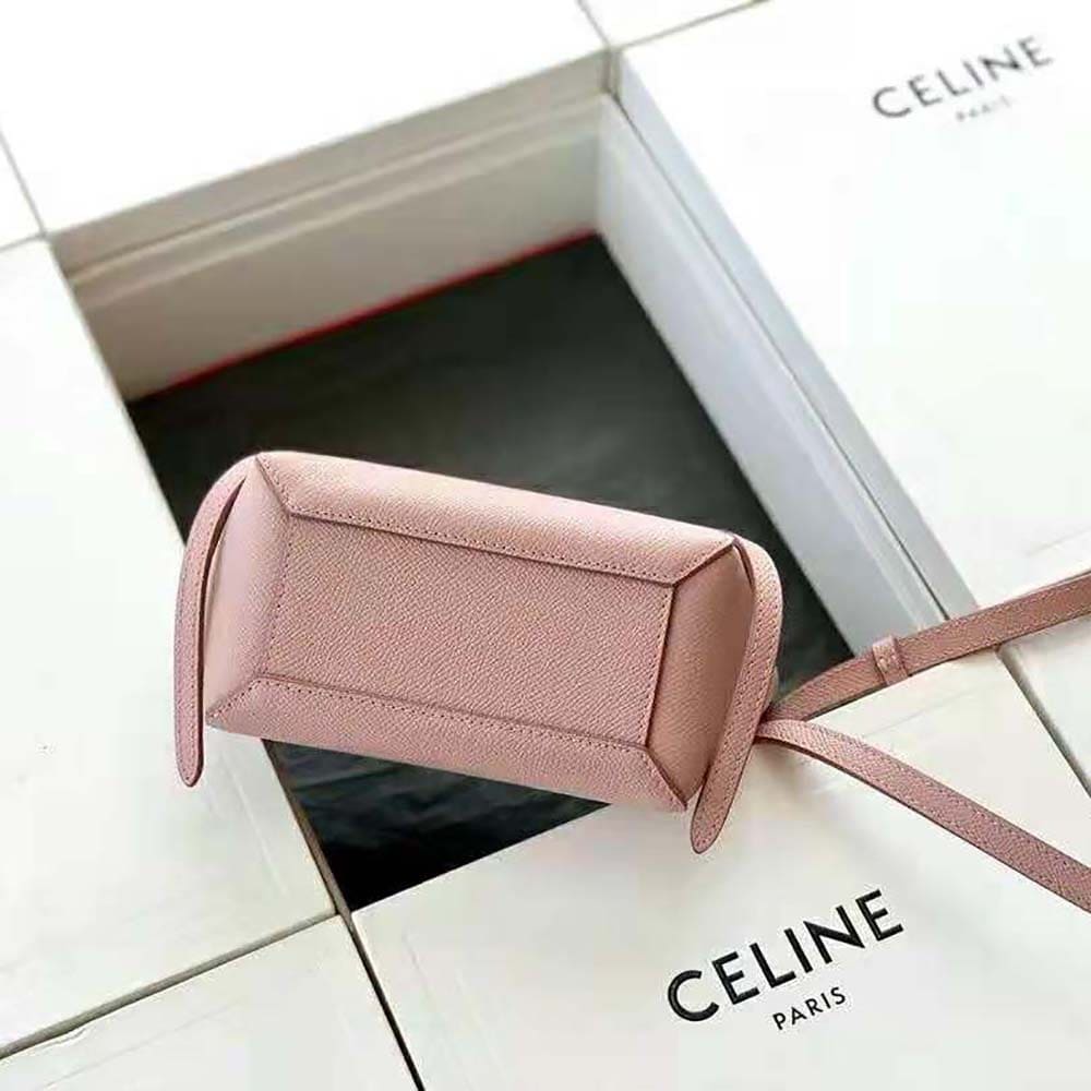 TÚI Celine Women Pico Belt Bag in Grained Calfskin Vintage-Pink