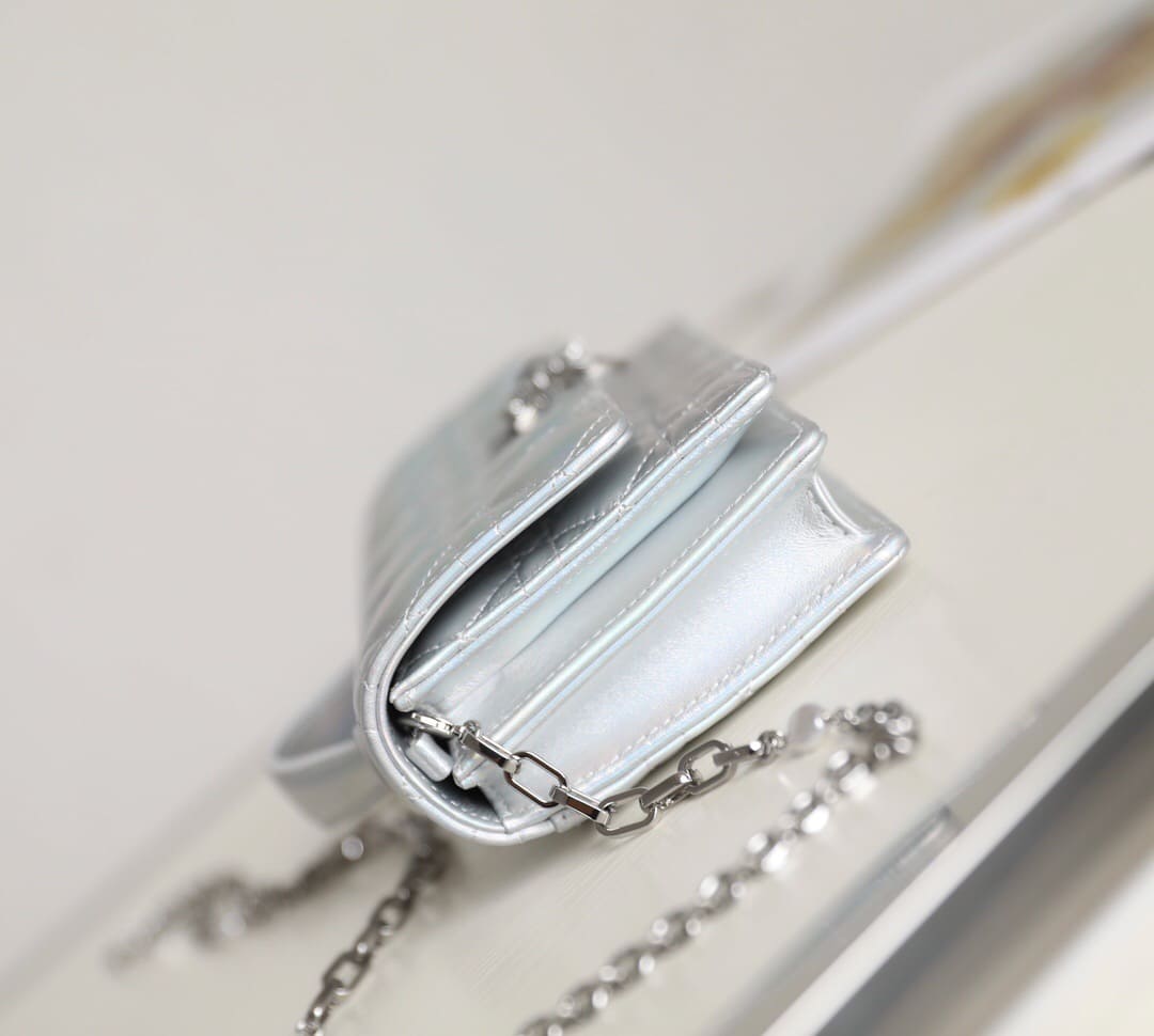 TÚI CHRISTIAN DIOR Lady Dior Top Handle Clutch Scarlet Pearl Cannage Lambskin ánh trai