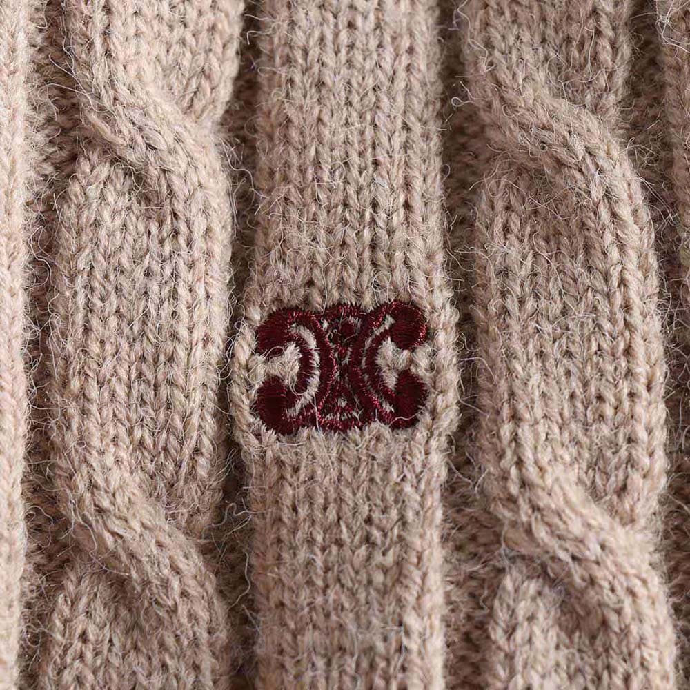 ÁO Celine Men Cable-knit Triomphe Cardigan in Cashmere