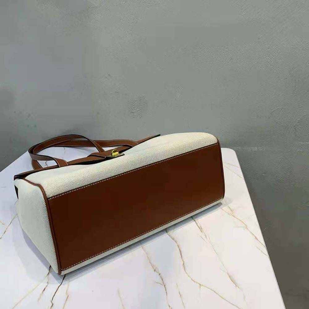 TÚI Celine Women Medium Soft 16 Bag in Textile and Calfskin