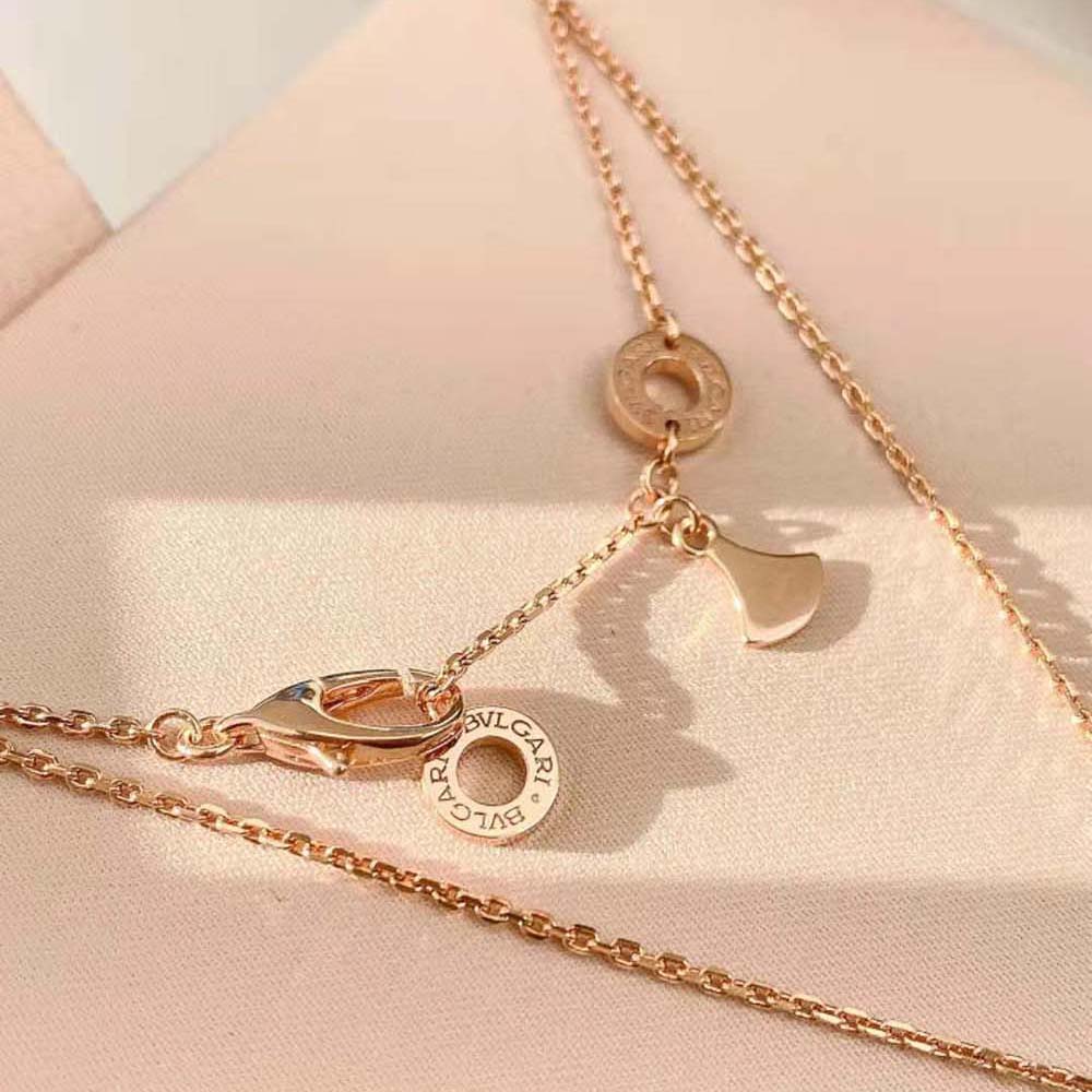 Vòng cổ BVLGARI DIVAS’ DREAM Necklace in 18 KT Sakura vàng hồng 18K
