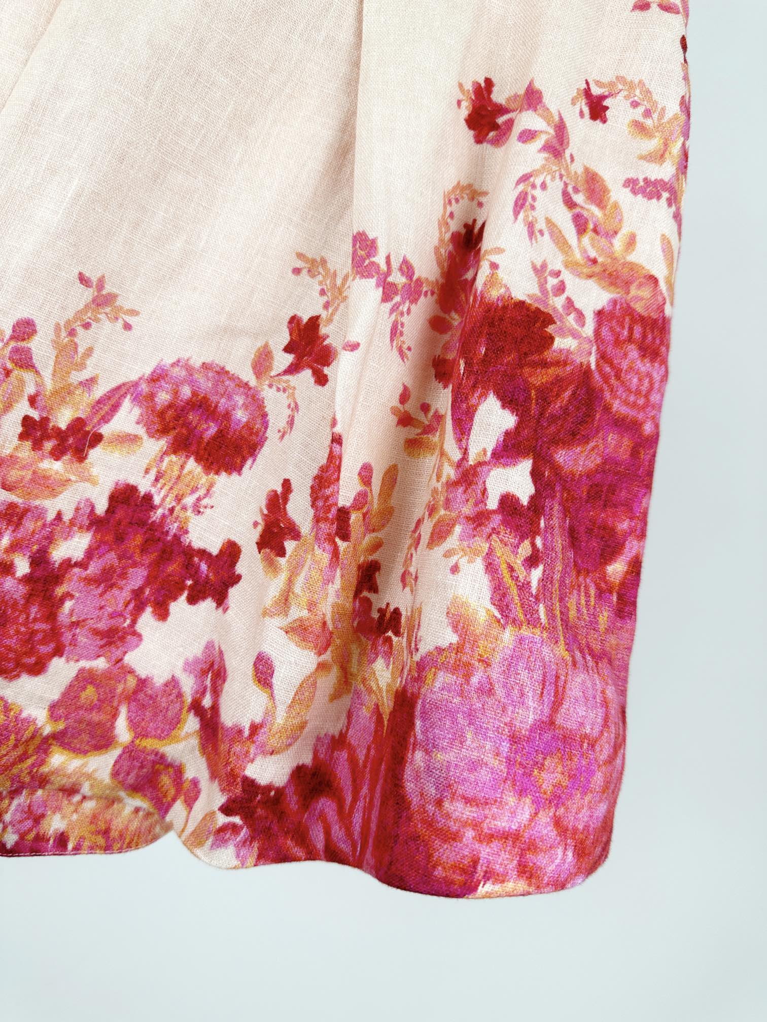 QUẦN ZIMMERMANN Red Flower Vintage Dress