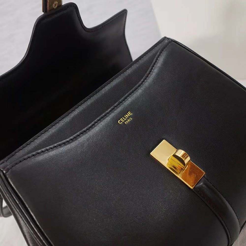 TÚI Celine Women Small 16 Bag in Satinated Calfskin-Black