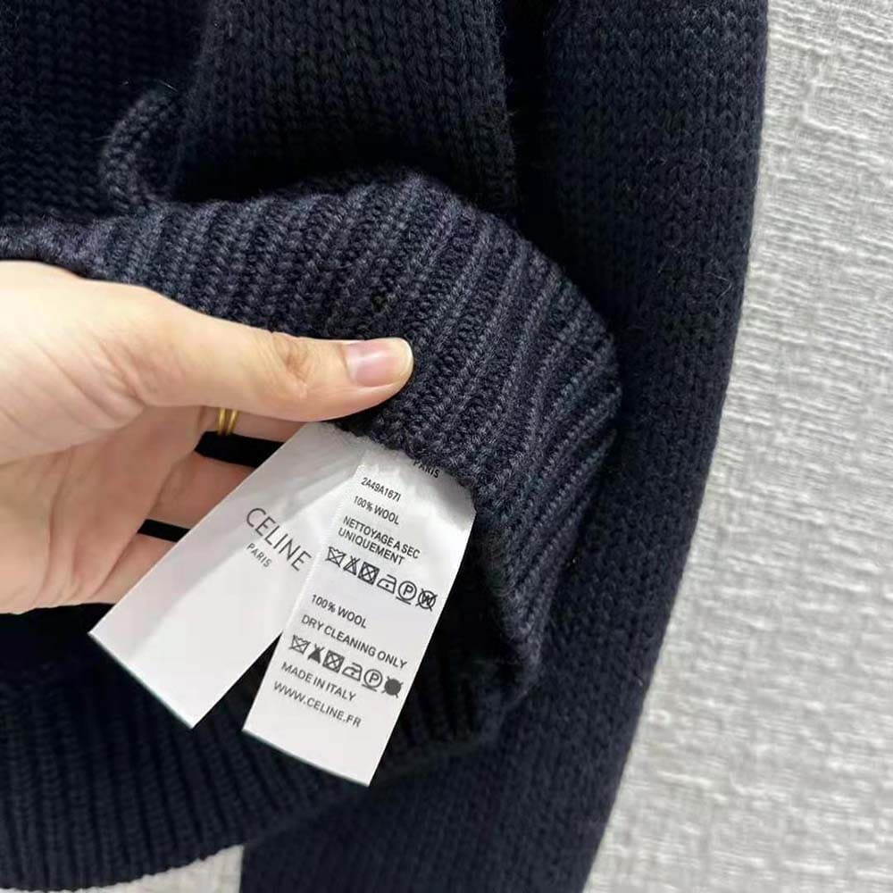 ÁO Celine Women High-Neck Sweater in Fair Isle Cashmere