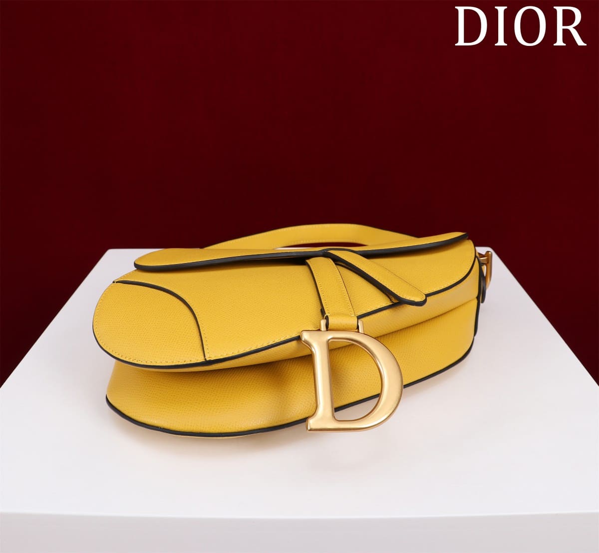 TÚI Dior Women Saddle bag in Calfskin-Yellow Top Quality