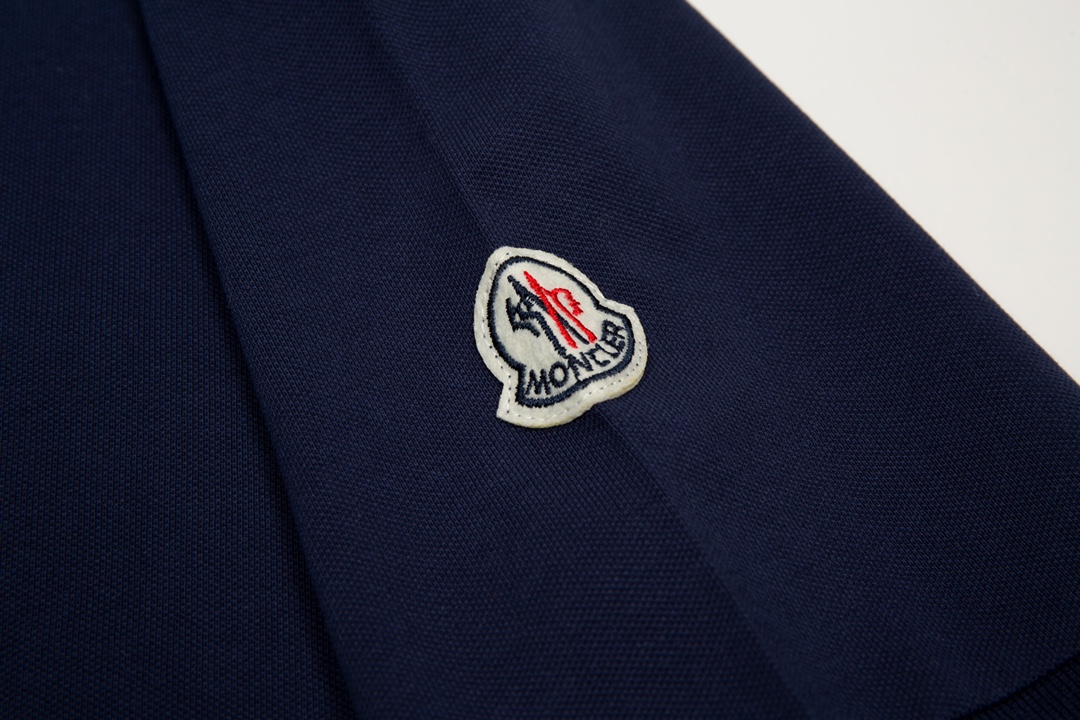 ÁO MONCLER Collar Logo Polo-Shirt