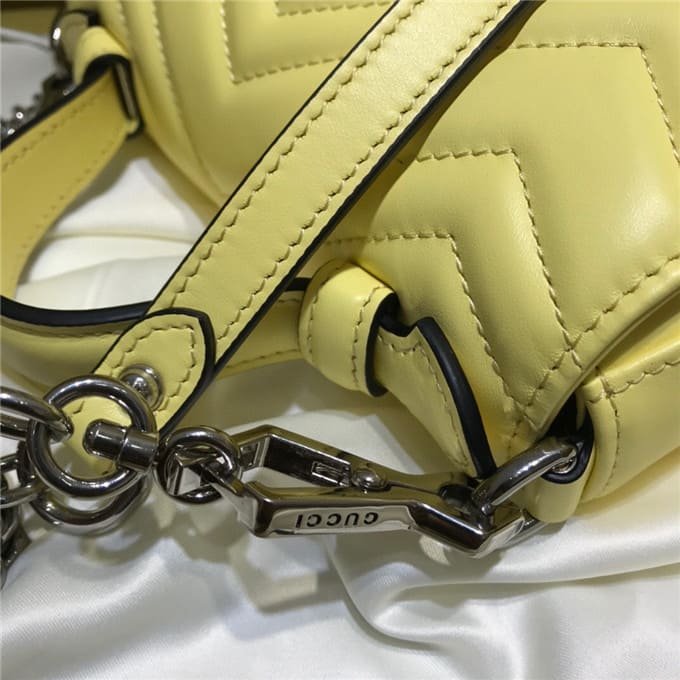 TÚI Gucci GG marmont mini top handle bag yellow Top Quality
